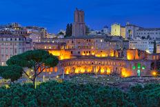 Rooftops landscape panorama with Basilica di Sant'Andrea delle Fratte, Italy-bestravelvideo-Framed Photographic Print