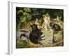 Besuch bei der kranken Katze-Julius Adam-Framed Giclee Print