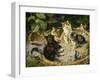 Besuch bei der kranken Katze-Julius Adam-Framed Giclee Print