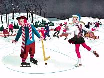 Skating Fun - Jack and Jill, February 1945-Beth Henninger-Stretched Canvas