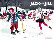 Skating Fun - Jack and Jill, February 1945-Beth Henninger-Framed Giclee Print