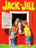 Feeding the Horse - Jack and Jill, July 1966-Beth Krush-Laminated Giclee Print