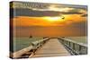 Bethany Beach, Delaware - Dock at Sunset-Lantern Press-Stretched Canvas