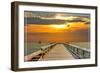 Bethany Beach, Delaware - Dock at Sunset-Lantern Press-Framed Art Print