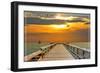 Bethany Beach, Delaware - Dock at Sunset-Lantern Press-Framed Art Print