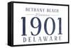 Bethany Beach, Delaware - Established Date (Blue)-Lantern Press-Framed Stretched Canvas