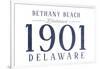 Bethany Beach, Delaware - Established Date (Blue)-Lantern Press-Framed Art Print