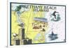 Bethany Beach, Delaware - Nautical Chart-Lantern Press-Framed Art Print