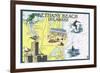 Bethany Beach, Delaware - Nautical Chart-Lantern Press-Framed Premium Giclee Print