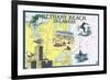 Bethany Beach, Delaware - Nautical Chart-Lantern Press-Framed Premium Giclee Print