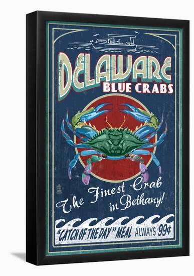 Bethany, Delaware Blue Crabs-null-Framed Poster