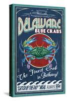 Bethany, Delaware Blue Crabs-Lantern Press-Stretched Canvas