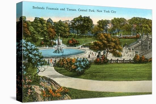 Bethesda Fountain, Central Park, New York City-null-Stretched Canvas