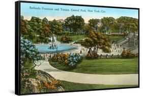 Bethesda Fountain, Central Park, New York City-null-Framed Stretched Canvas