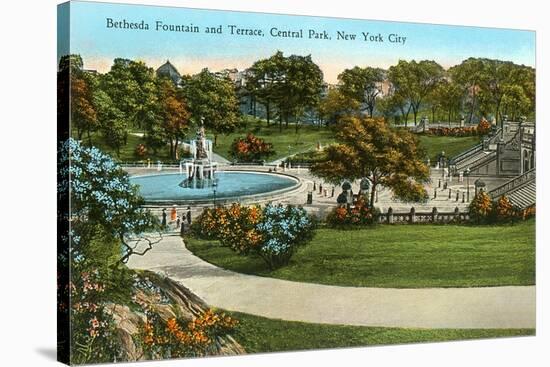 Bethesda Fountain, Central Park, New York City-null-Stretched Canvas