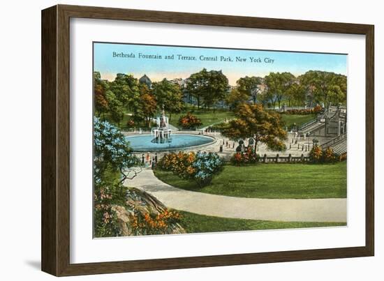 Bethesda Fountain, Central Park, New York City-null-Framed Art Print