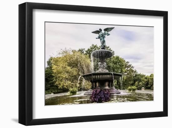 Bethesda Fountain Central Park-null-Framed Art Print