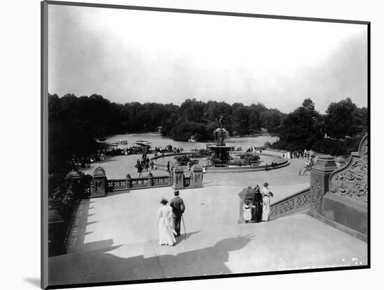 Bethesda Fountain in Central Park-J.S. Johnston-Mounted Photographic Print