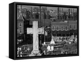 Bethlehem Graveyard and Steel Mill-null-Framed Stretched Canvas