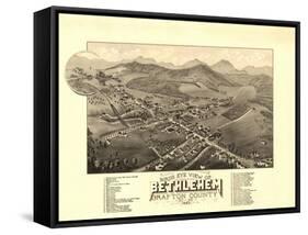 Bethlehem, New Hampshire - Panoramic Map-Lantern Press-Framed Stretched Canvas