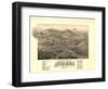 Bethlehem, New Hampshire - Panoramic Map-Lantern Press-Framed Art Print