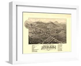 Bethlehem, New Hampshire - Panoramic Map-Lantern Press-Framed Art Print