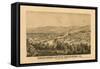 Bethlehem, Pennsylvania - Panoramic Map-Lantern Press-Framed Stretched Canvas