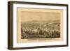 Bethlehem, Pennsylvania - Panoramic Map-Lantern Press-Framed Art Print