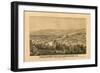 Bethlehem, Pennsylvania - Panoramic Map-Lantern Press-Framed Art Print