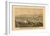 Bethlehem, Pennsylvania - Panoramic Map-Lantern Press-Framed Art Print