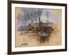 Bethlehem Steel Works in May 1881, Watercolor Painting by Joseph Pennell-null-Framed Art Print