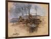 Bethlehem Steel Works in May 1881, Watercolor Painting by Joseph Pennell-null-Framed Art Print