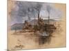 Bethlehem Steel Works in May 1881, Watercolor Painting by Joseph Pennell-null-Mounted Art Print