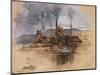 Bethlehem Steel Works in May 1881, Watercolor Painting by Joseph Pennell-null-Mounted Art Print