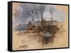 Bethlehem Steel Works in May 1881, Watercolor Painting by Joseph Pennell-null-Framed Stretched Canvas