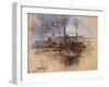 Bethlehem Steel Works in May 1881, Watercolor Painting by Joseph Pennell-null-Framed Art Print