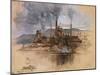 Bethlehem Steel Works in May 1881, Watercolor Painting by Joseph Pennell-null-Mounted Art Print