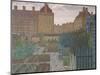 Bethnal Green Allotment, 1943 (Oil on Canvas)-Charles Ginner-Mounted Giclee Print