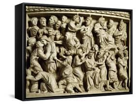 Betrayal and Capture of Christ, Scene from the Life of Christ-Giovanni Pisano-Framed Stretched Canvas
