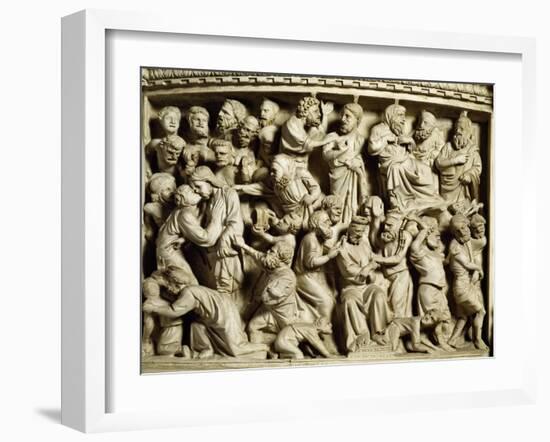 Betrayal and Capture of Christ, Scene from the Life of Christ-Giovanni Pisano-Framed Giclee Print