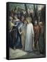 Betrayal of Christ-Gustave Doré-Framed Stretched Canvas