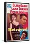 Betrayed, Lana Turner, Clark Gable, Victor Mature, 1954-null-Framed Stretched Canvas