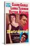 Betrayed, Lana Turner, Clark Gable, Victor Mature, 1954-null-Stretched Canvas