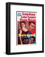 Betrayed, Lana Turner, Clark Gable, Victor Mature, 1954-null-Framed Photo