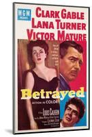 Betrayed, Lana Turner, Clark Gable, Victor Mature, 1954-null-Mounted Photo