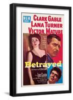 Betrayed, Lana Turner, Clark Gable, Victor Mature, 1954-null-Framed Photo