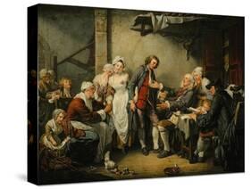Betrothal in the Village, 1761-Jean-Baptiste Greuze-Stretched Canvas