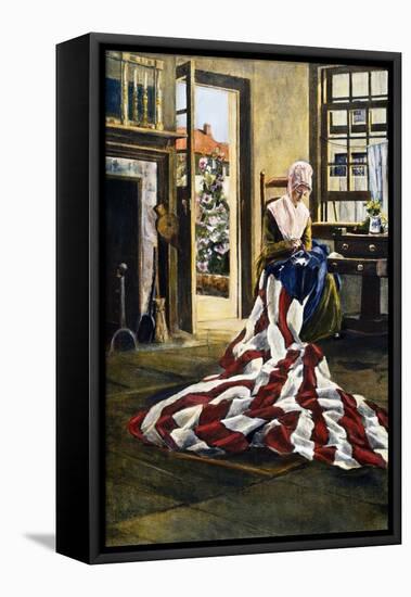 Betsy Ross (1752-1836)-Elisabeth Moore Hallowell-Framed Stretched Canvas