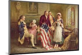Betsy Ross, 1777-Jean Leon Gerome Ferris-Mounted Art Print