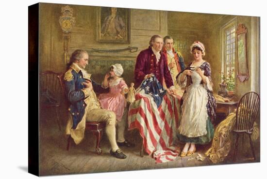 Betsy Ross, 1777-Jean Leon Gerome Ferris-Stretched Canvas